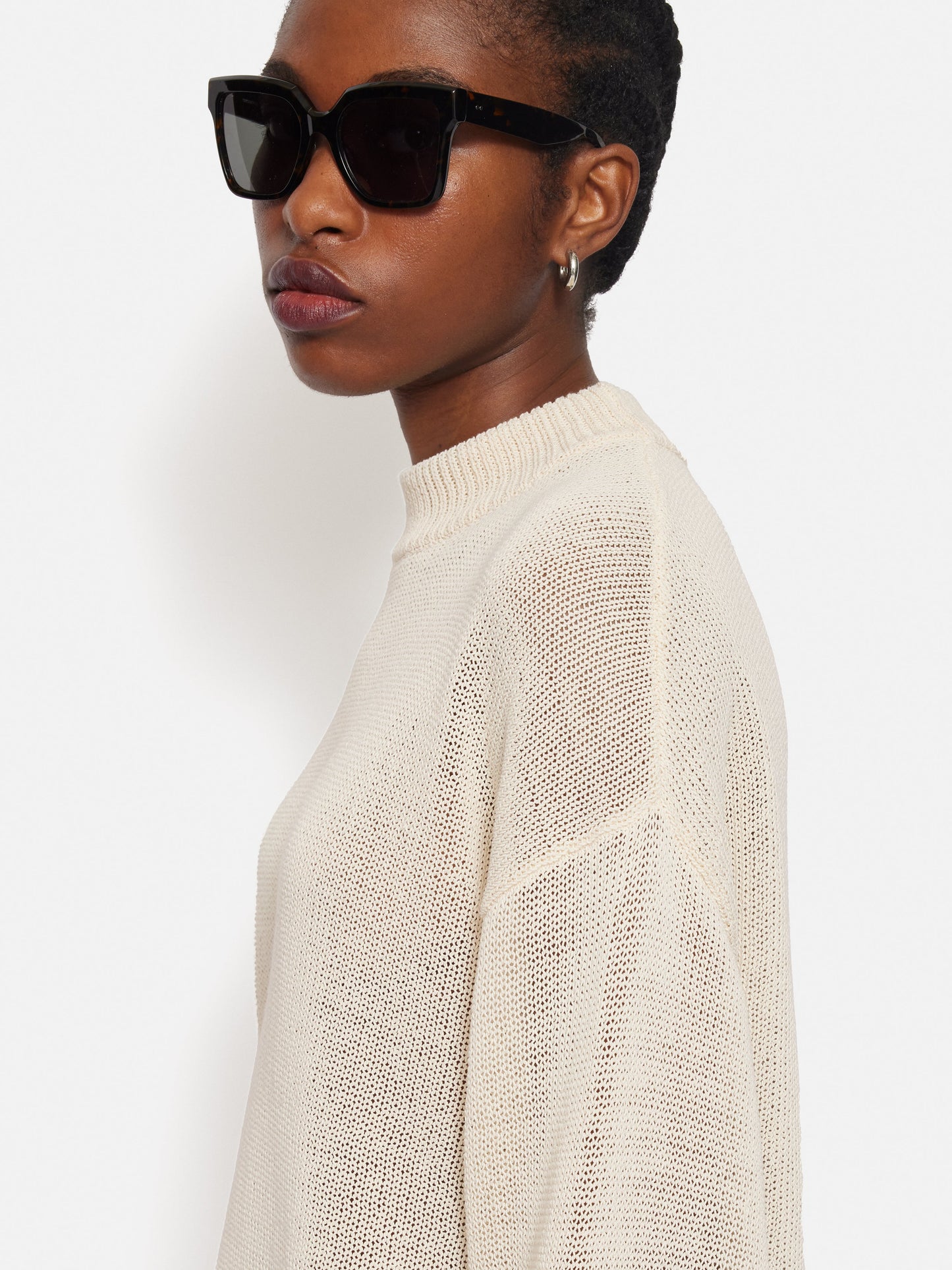 Maciel-Corded Cotton Blend Jumper | Cream