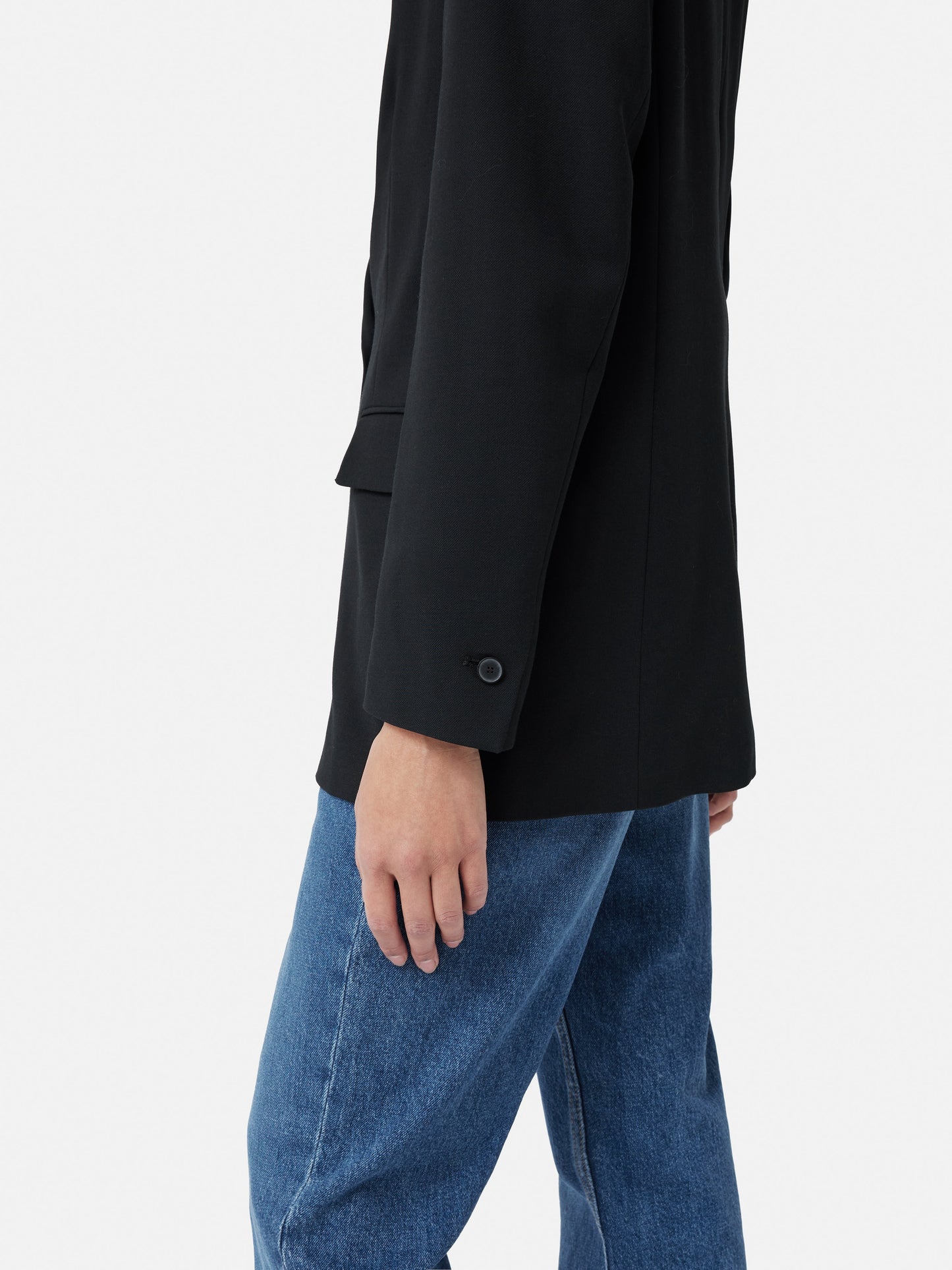 Maciel-Fluid Twill Knox Blazer | Black