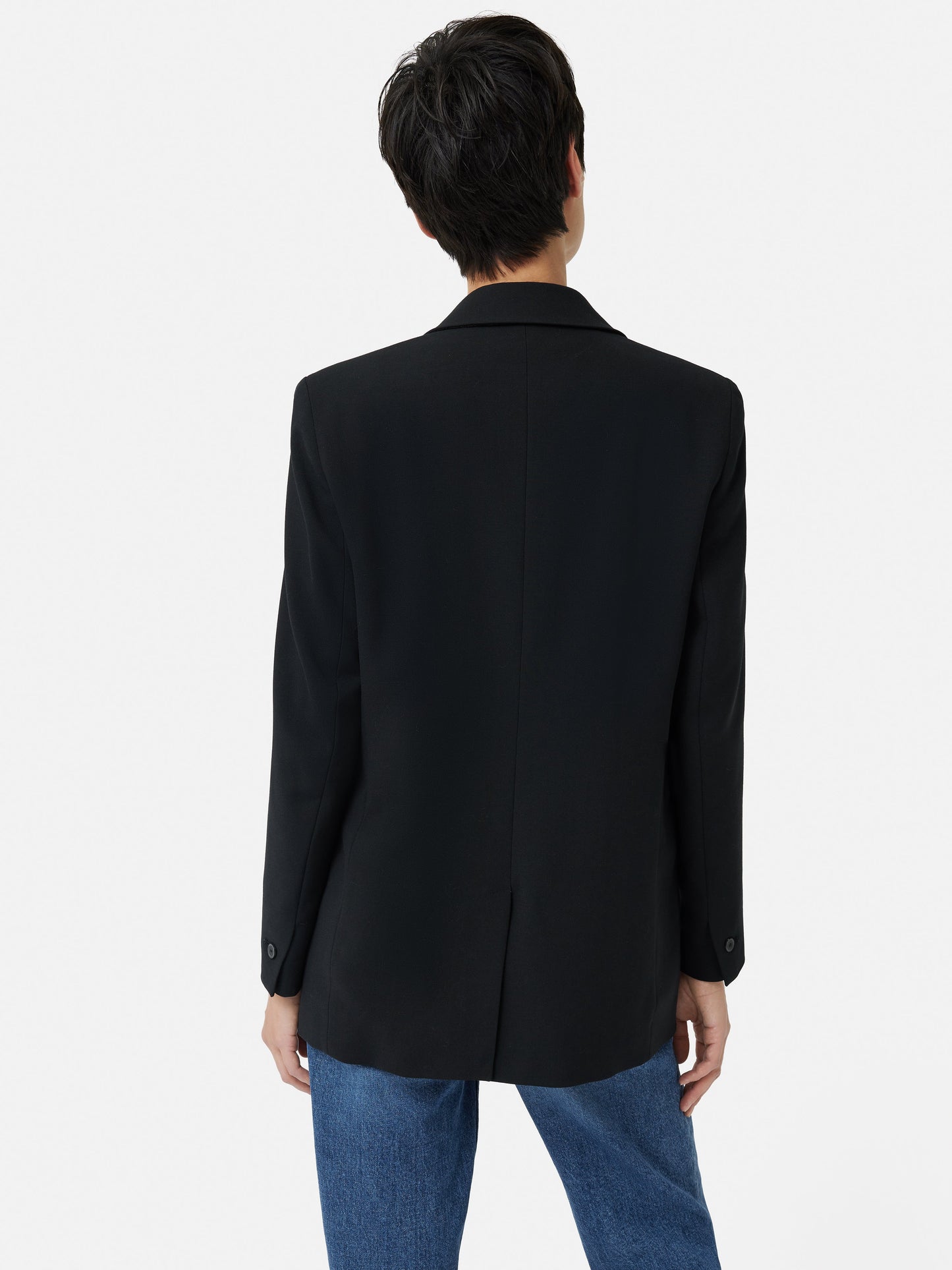 Maciel-Fluid Twill Knox Blazer | Black