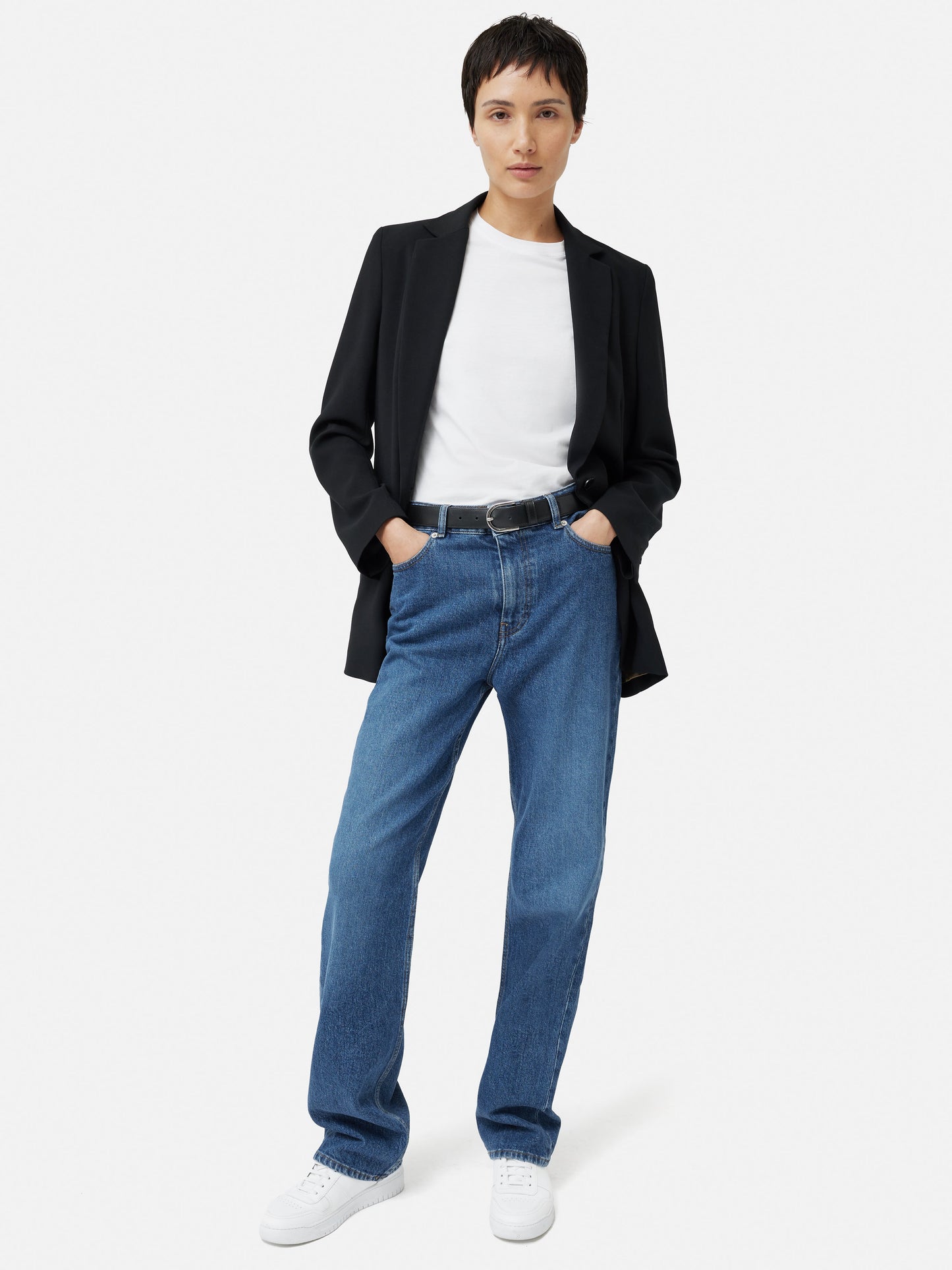 Maciel-Fluid Twill Knox Blazer | Black