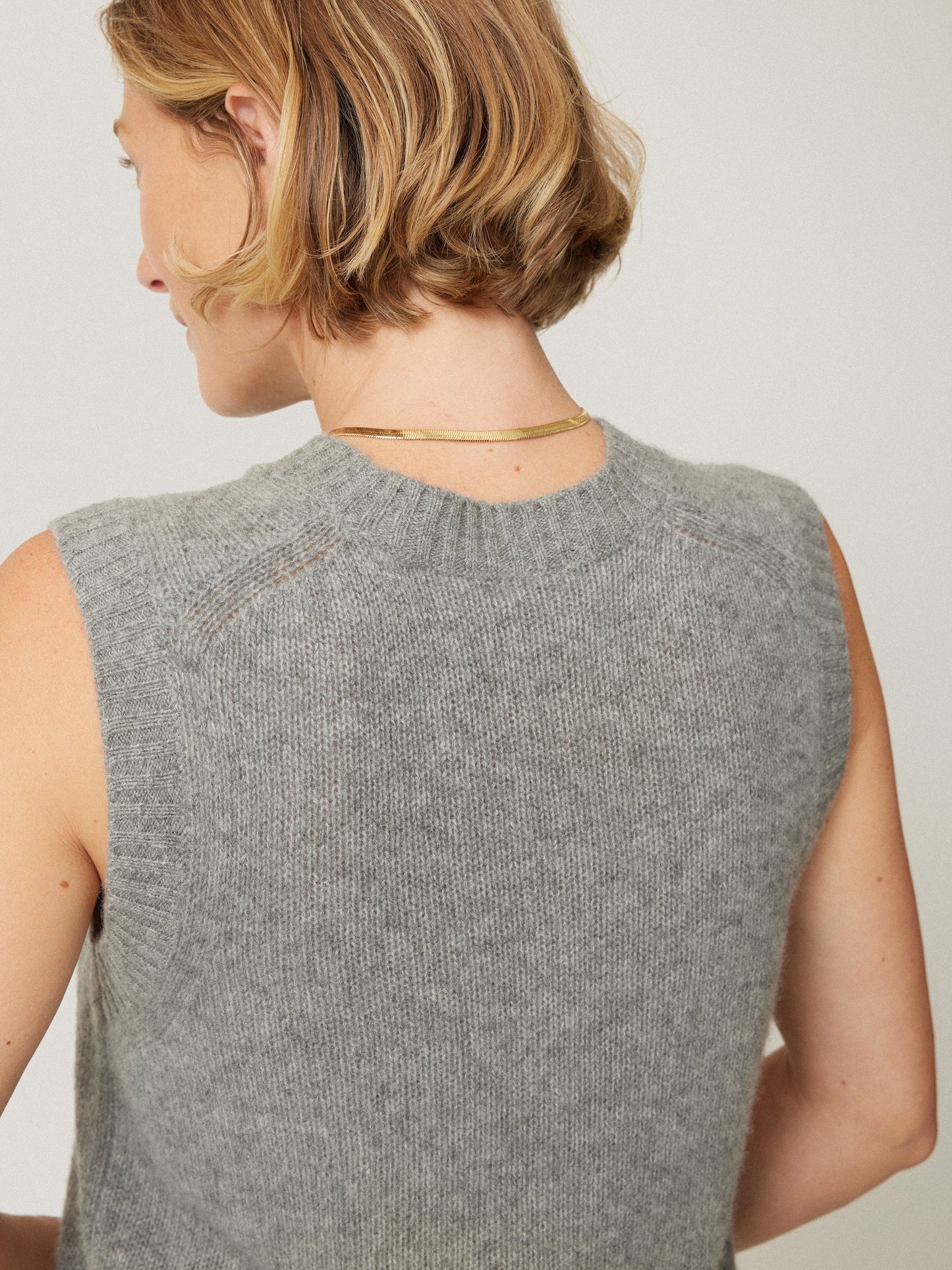 Maciel-Cashmere Crew Neck Tank | Grey