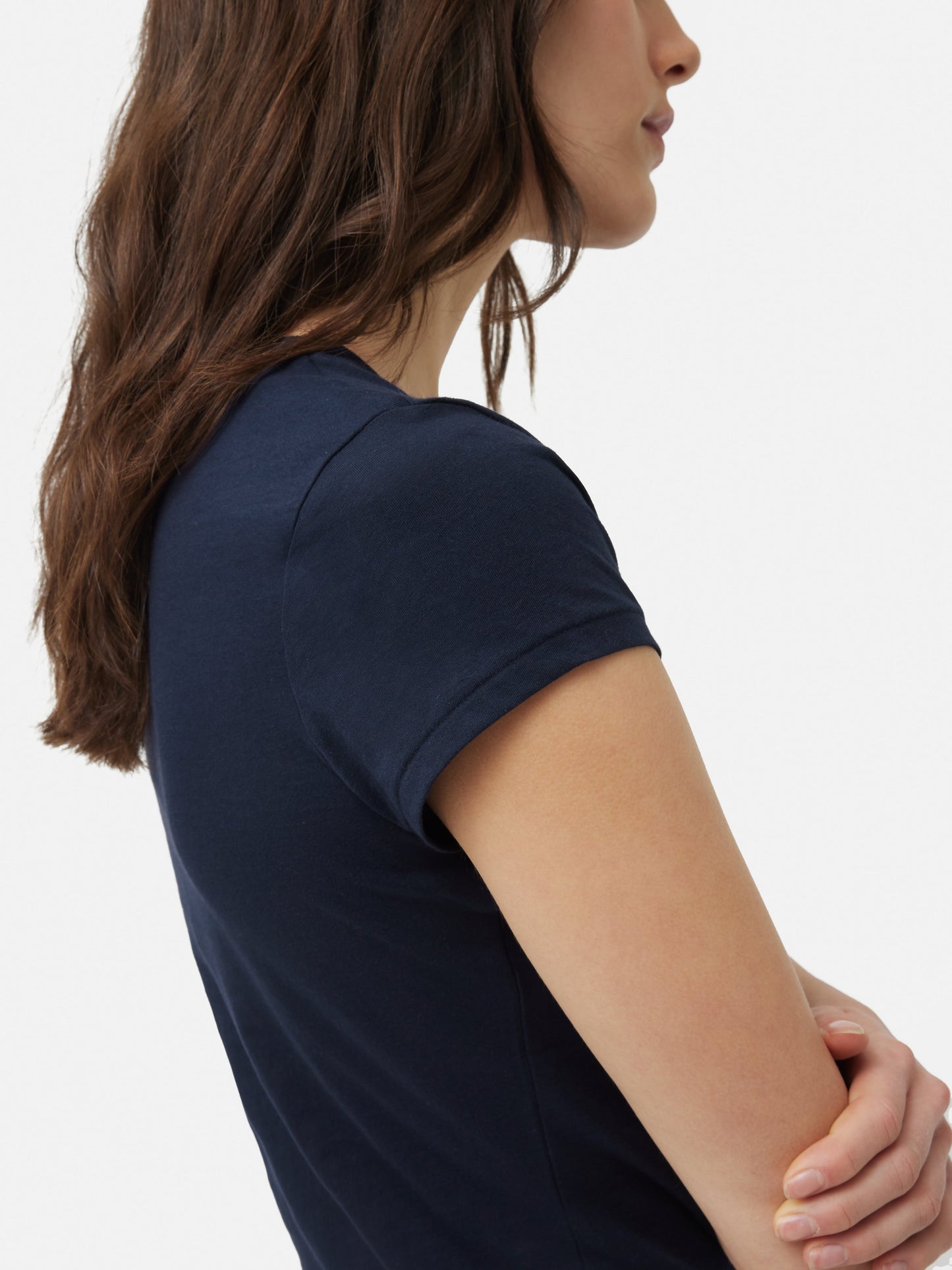 Maciel-Supima Cotton Scoop Neck Tee | Navy